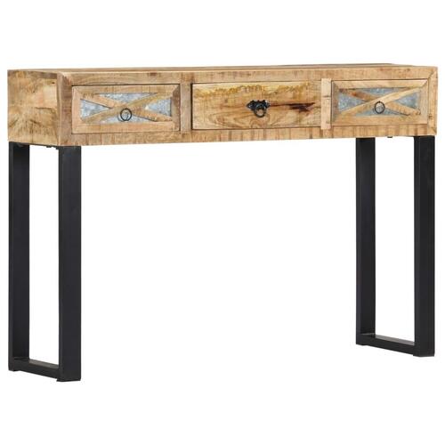 Konsolbord massivt mangotræ 110 x 30 x 76 cm