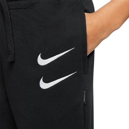 Træningsdragt til børn underdele Nike Swoosh Drenge Sort 7-8 år