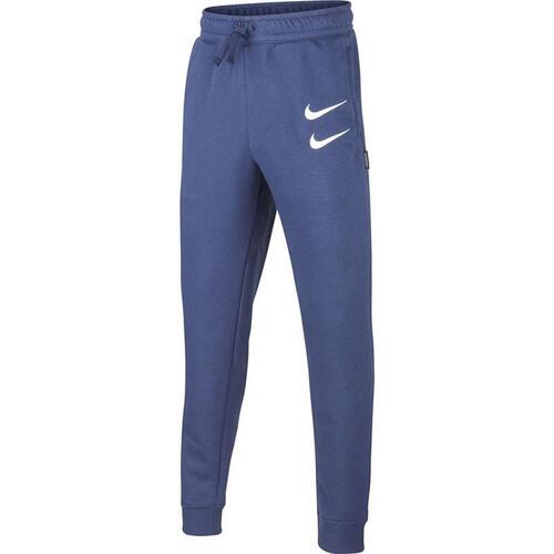 Træningsdragt til børn underdele Nike Swoosh Mørkeblå 7-8 år