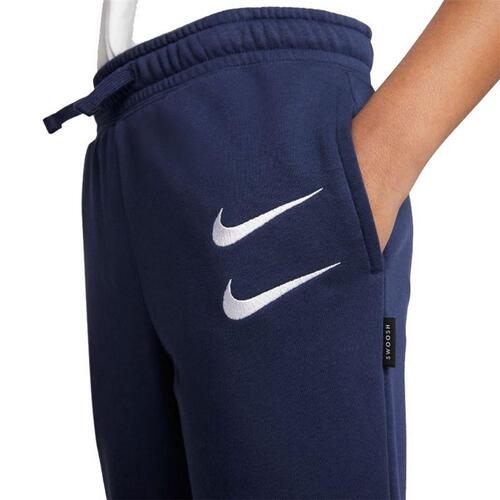 Træningsdragt til børn underdele Nike Swoosh Mørkeblå 7-8 år
