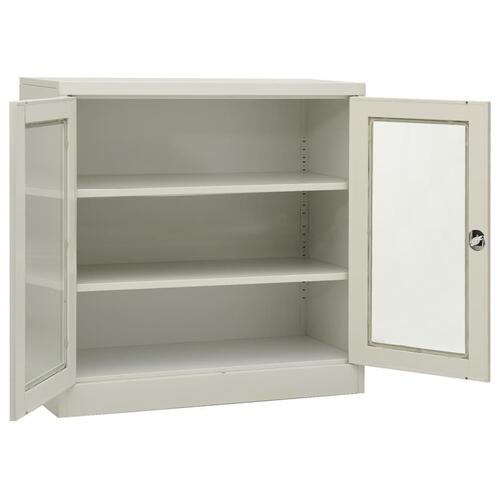 Kontorskab 90x40x90 cm stål grå