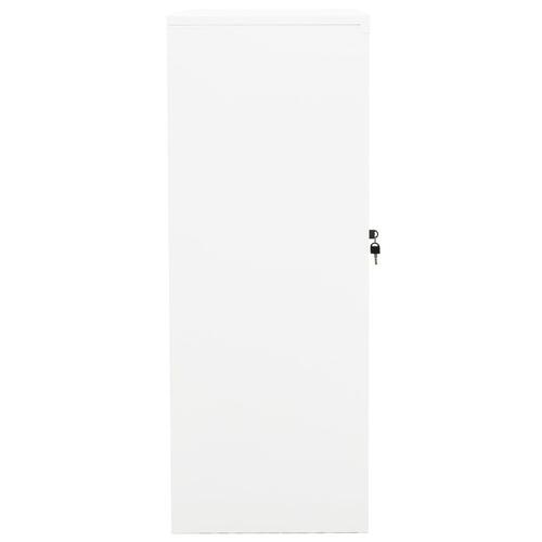 Kontorskab 90x40x105 cm stål hvid
