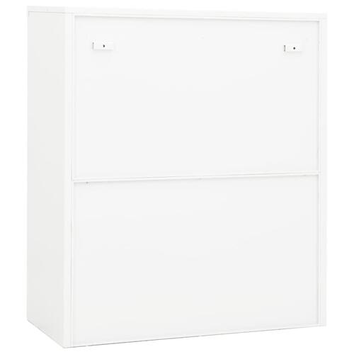 Kontorskab 90x40x105 cm stål hvid