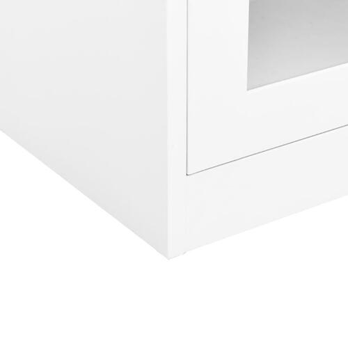 Kontorskab 90x40x105 cm stål hvid