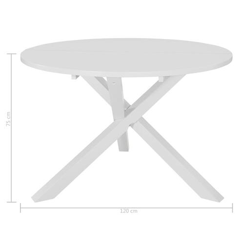 Spisebord 120 x 75 cm MDF hvid