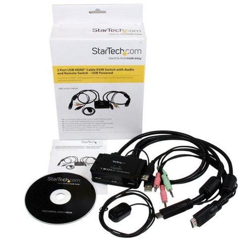 StarTech KVM-kontakt SV211HDUA - 2-port HDMI USB med lyd