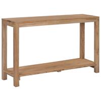 Konsolbord 120x35x75 cm massivt teaktræ