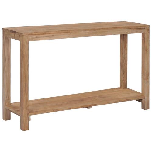 Konsolbord 120x35x75 cm massivt teaktræ