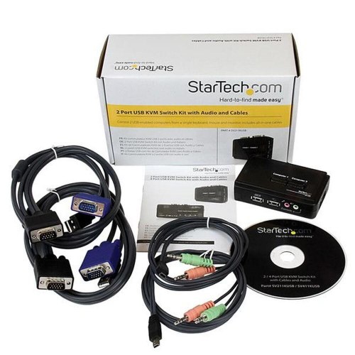 StarTech SV211KUSB KVM-switch - 2 porte, USB/VGA med lyd