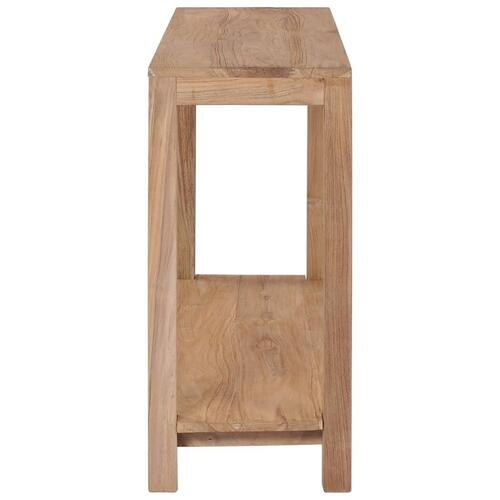 Konsolbord 120x35x75 cm massivt teaktræ