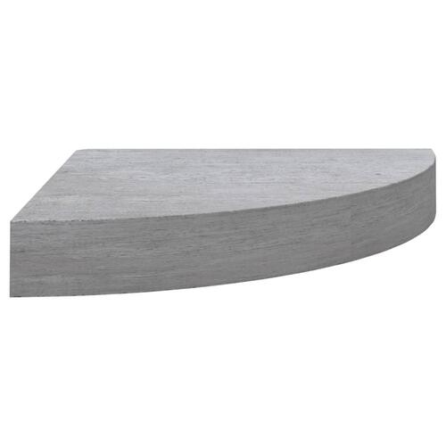 Hjørnehylde 35x35x3,8 cm MDF betongrå