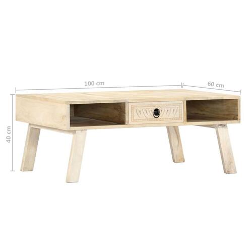 Sofabord 100 x 60 x 40 cm massivt mangotræ