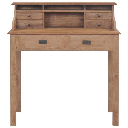 Skrivebord 90x50x100 cm massivt teaktræ