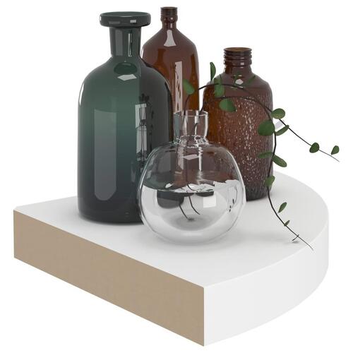 Hjørnehylder 4 stk. 25x25x3,8 cm MDF hvid