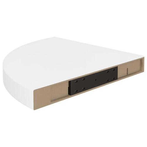 Hjørnehylde 35x35x3,8 cm MDF hvid højglans