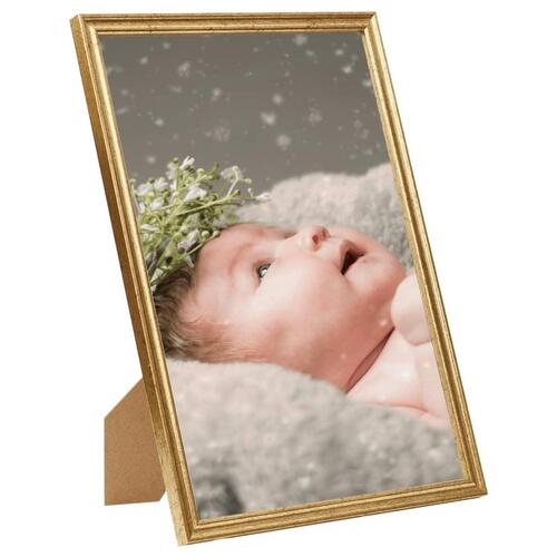 Billedrammer 10 stk. til væg eller bord 18x24 cm MDF guldfarvet