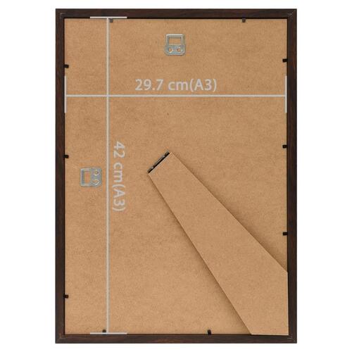 Billedrammer 5 stk. til væg eller bord 29,7x42 cm MDF sort