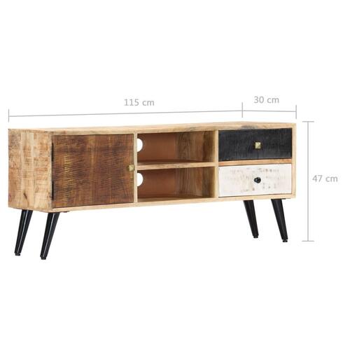 Tv-skab 115 x 30 x 47 cm massivt mangotræ