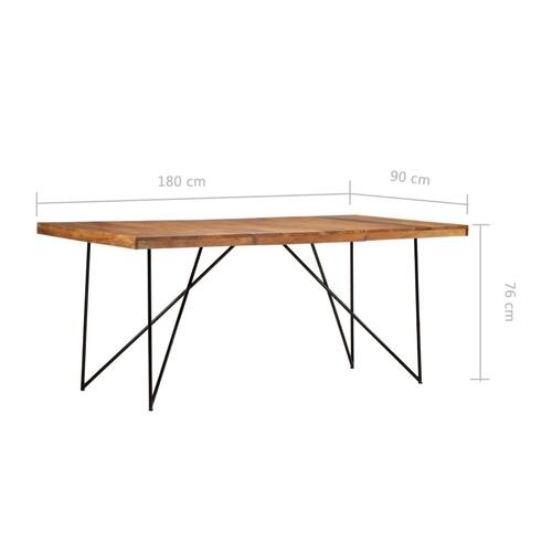 Spisebord 180 x 90 x 76 cm massivt akacietræ