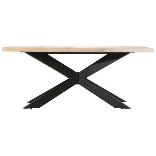 Spisebord 180 x 90 x 76 cm massivt afbleget mangotræ