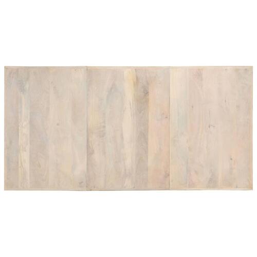 Spisebord 180 x 90 x 76 cm massivt afbleget mangotræ