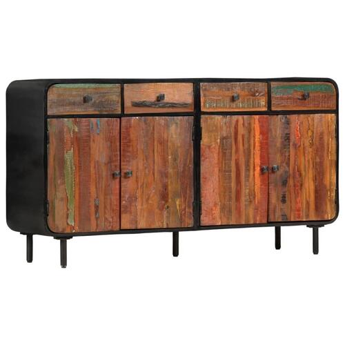 Skænk 140 x 35 x 76 cm massivt genanvendt træ