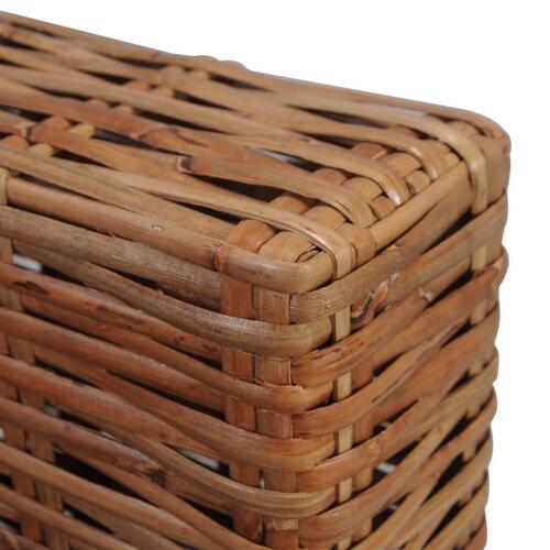 Lænestol med hynder naturlig rattan