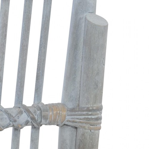 Spisebordsstole med hynder 2 stk. grå naturlig rattan