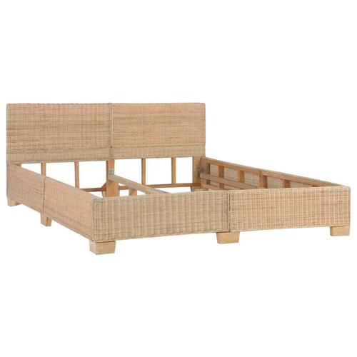 Håndvævet sengestel ægte rattan 160 x 200 cm