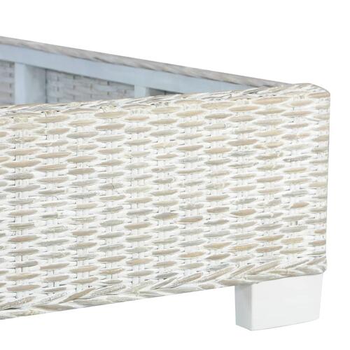 Sengestel 140 x 200 cm naturlig rattan grå
