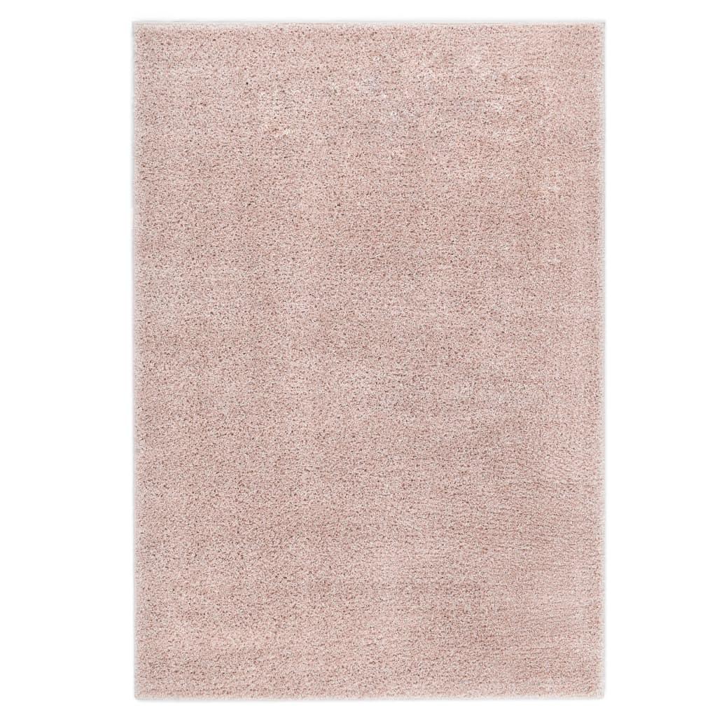 Shaggy tæppe 140 x 200 cm gammelrosa