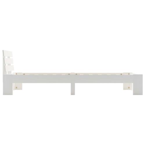 Sengestel massivt fyrretræ 90 x 200 cm hvid