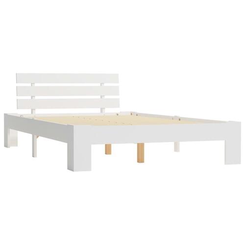 Sengestel massivt fyrretræ 120 x 200 cm hvid