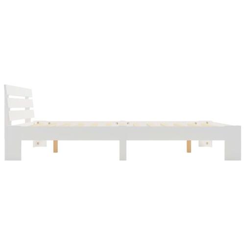 Sengestel massivt fyrretræ 160 x 200 cm hvid