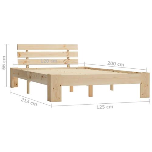 Sengestel massivt fyrretræ 120 x 200 cm