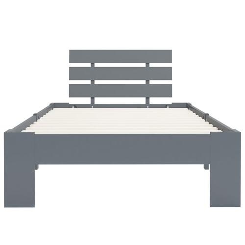 Sengestel massivt fyrretræ 100 x 200 cm grå