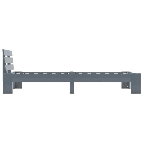 Sengestel massivt fyrretræ 100 x 200 cm grå