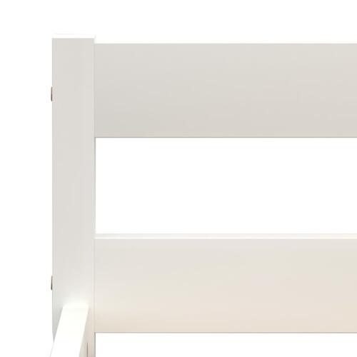 Sengestel massivt fyrretræ 90 x 200 cm hvid