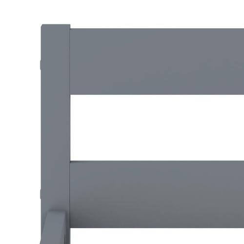 Sengestel massivt fyrretræ 90 x 200 cm grå