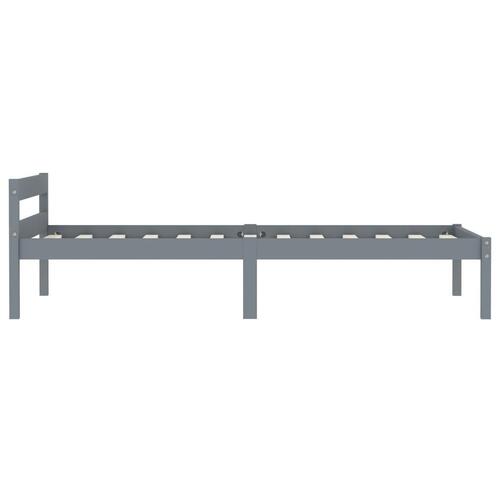 Sengestel massivt fyrretræ 100 x 200 cm grå