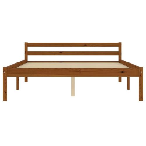 Sengestel massivt fyrretræ 120 x 200 cm gyldenbrun