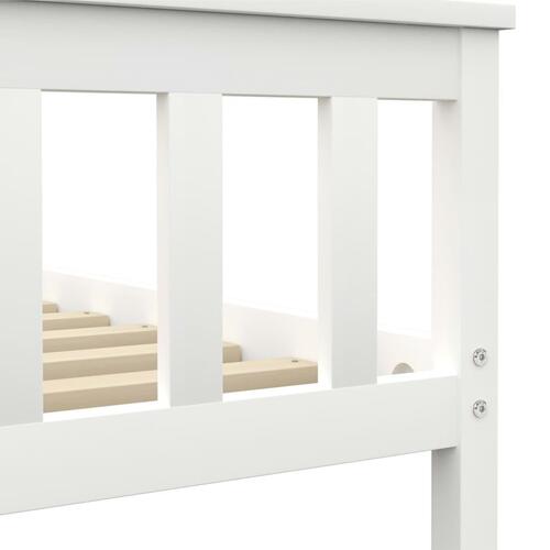Sengestel 90 x 200 cm massivt fyrretræ hvid