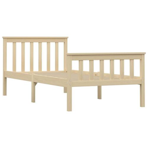 Sengestel 90 x 200 cm massivt lyst fyrretræ