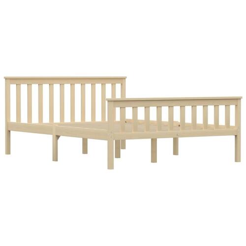 Sengestel 140x200 cm massivt lyst fyrretræ