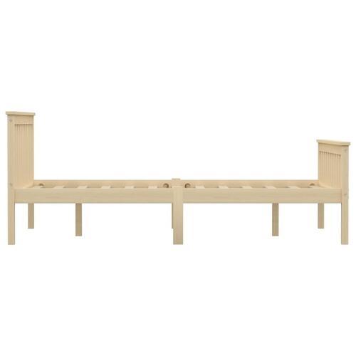 Sengestel 140x200 cm massivt lyst fyrretræ