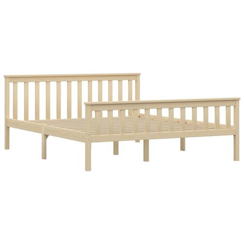 Sengestel 180x200 cm massivt lyst fyrretræ