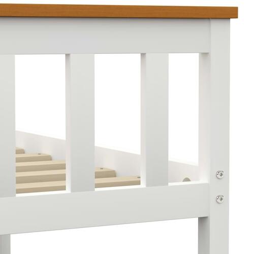 Sengestel 90 x 200 cm massivt fyrretræ hvid