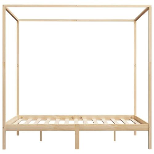 Sengestel til himmelseng 160 x 200 cm massivt fyrretræ