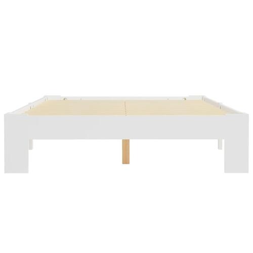 Sengestel massivt fyrretræ 120 x 200 cm hvid