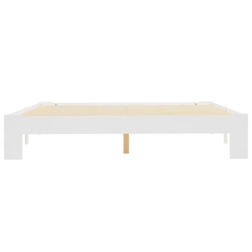 Sengestel massivt fyrretræ 160 x 200 cm hvid